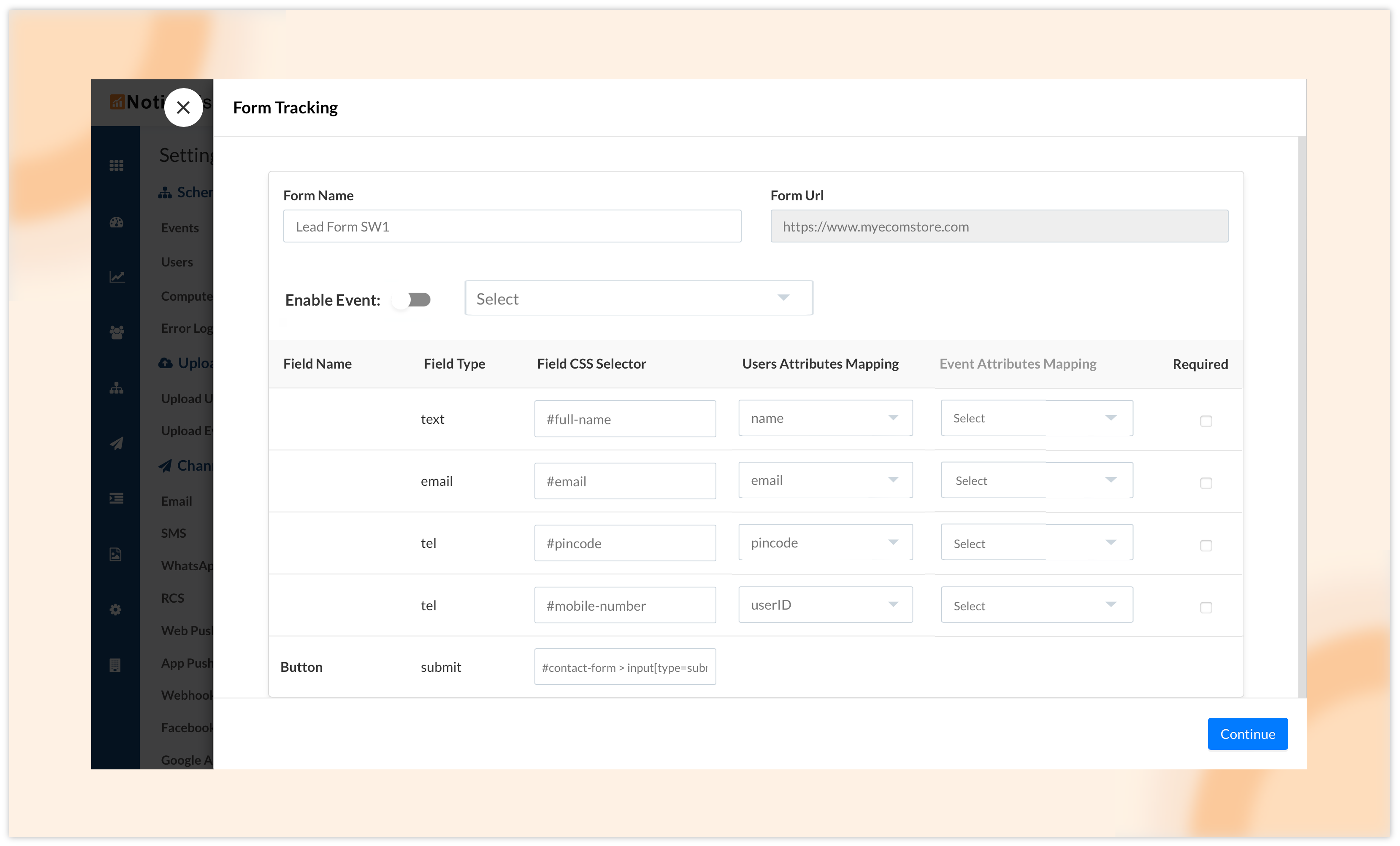 Introducing website form tracking