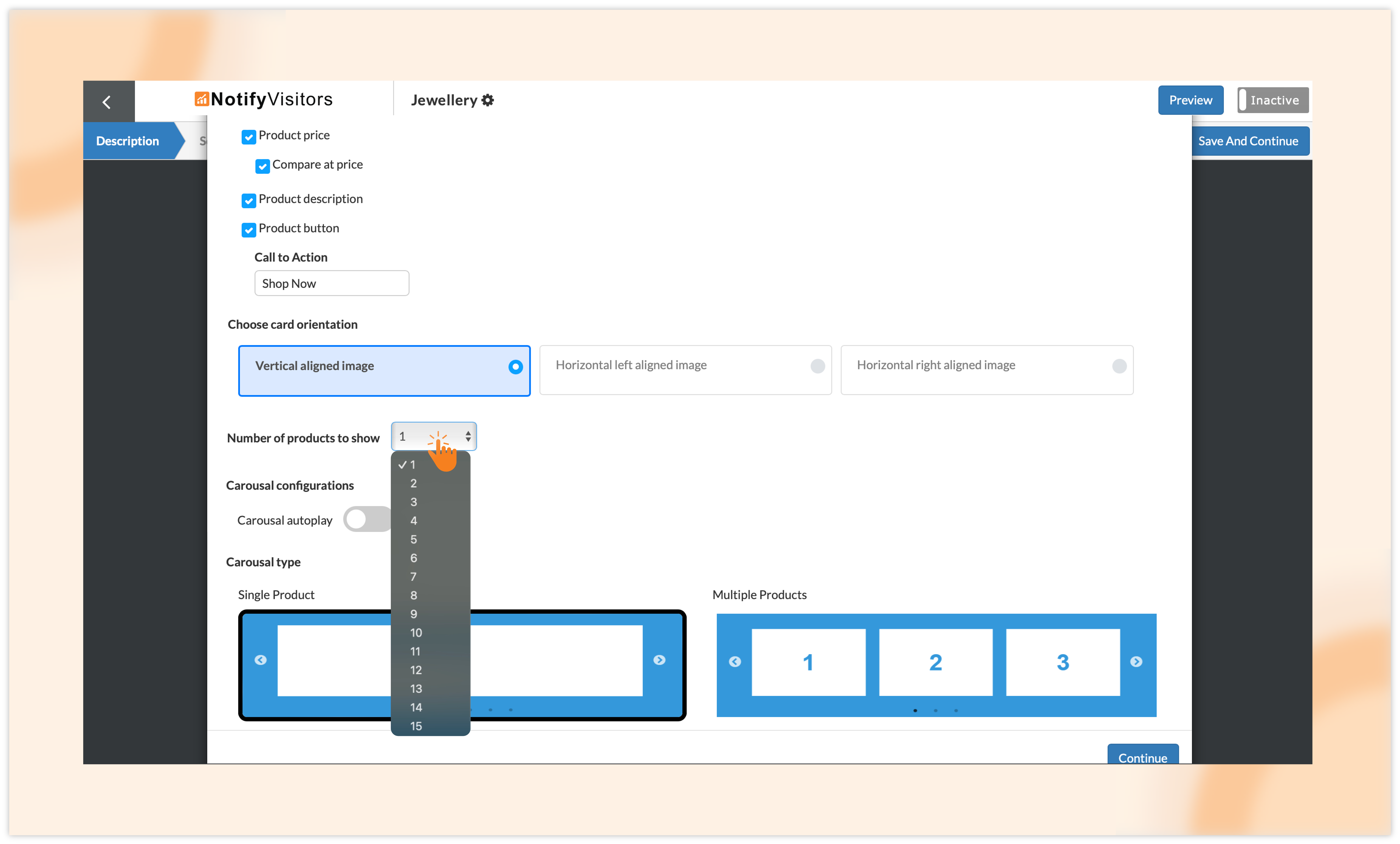 Introducing dynamic product price options in product catalog popups