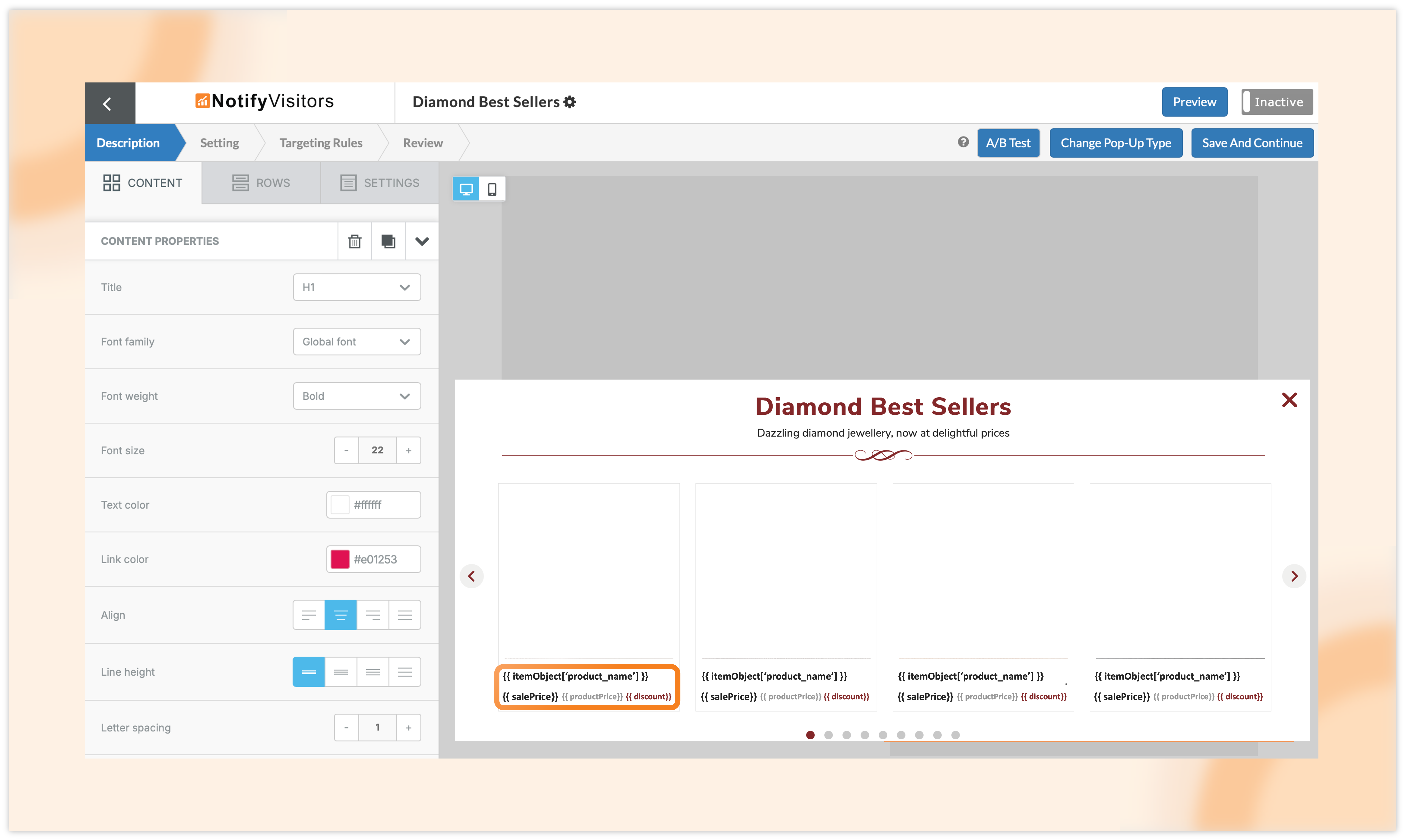 Introducing dynamic product price options in product catalog popups