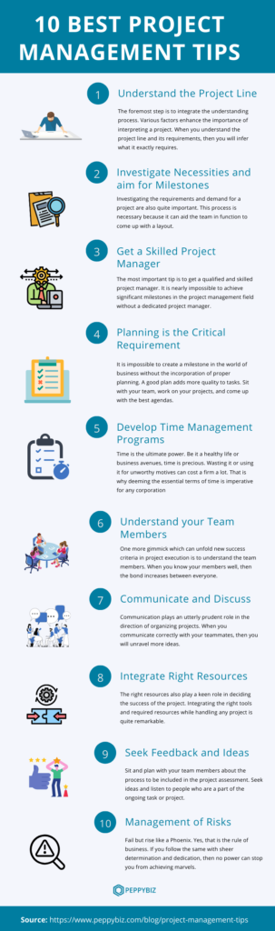 10 Best Project Management Tips Infographic | NotifyVisitors